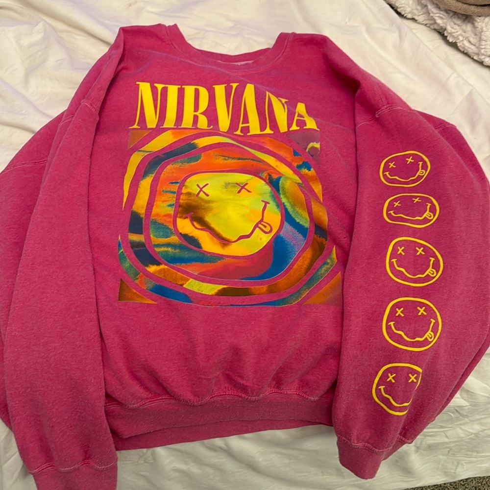 Urban Outfitters oversized Nirvana sweatshirt side S/M.
